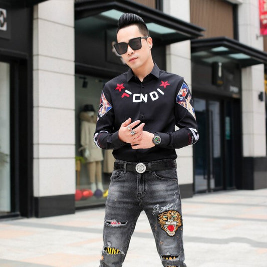 2021 new long sleeve shirt men's fashion - LiveTrendsX