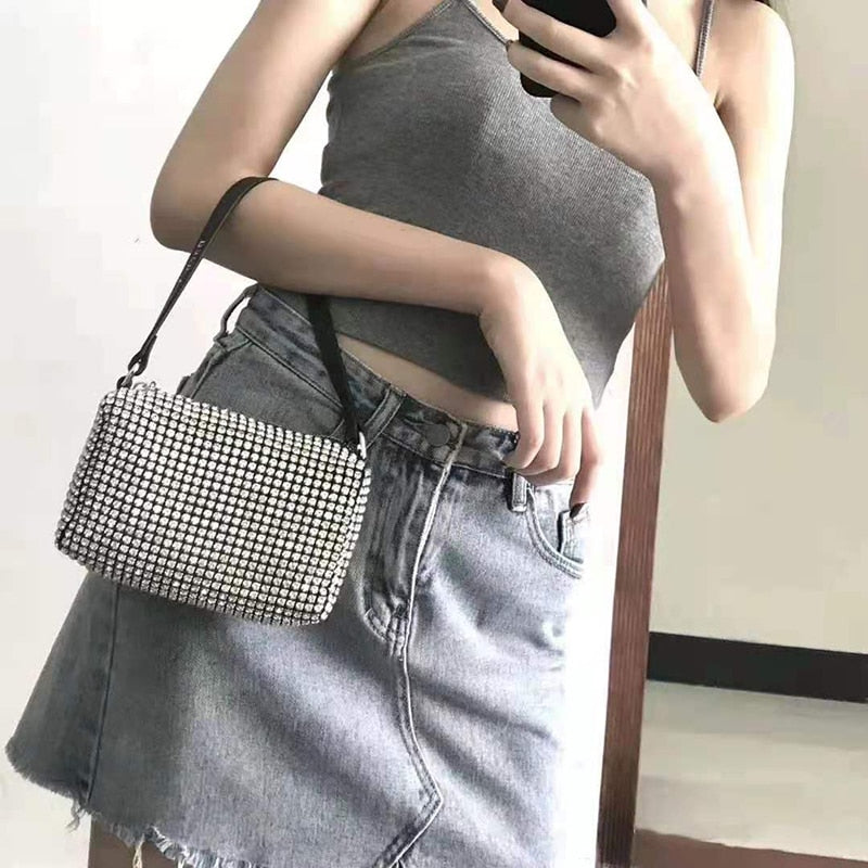 Rhinestone Biling Flashing Diamond Bag - LiveTrendsX