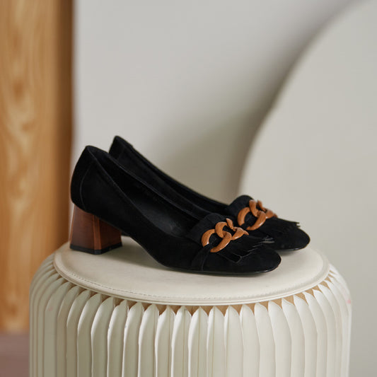 女性用厚底パンプス