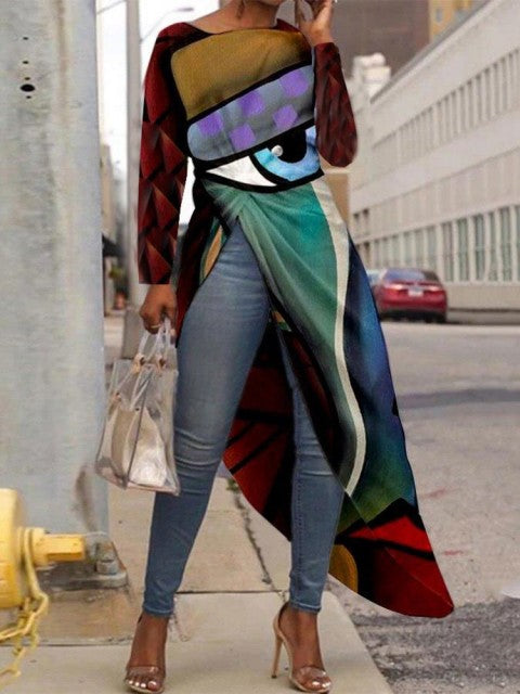 Holiday Casual Eye Print T-shirt