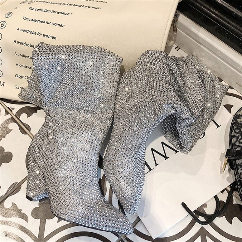Luxury Crystal Woman High Boots
