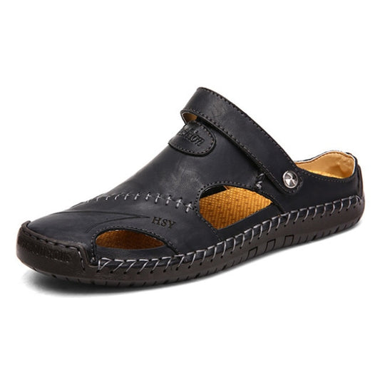 sandals men leather classic Roman slippers