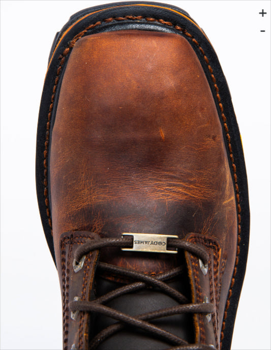 メンズハンドメイドラウンドヘッドローヒール滑り止めショートブーツ