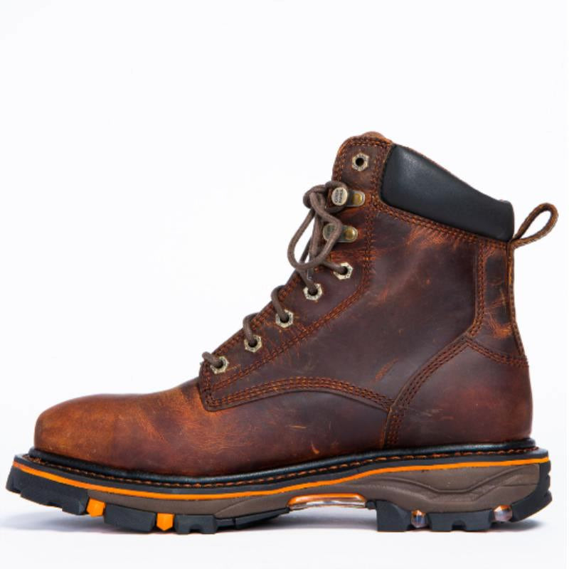 メンズハンドメイドラウンドヘッドローヒール滑り止めショートブーツ