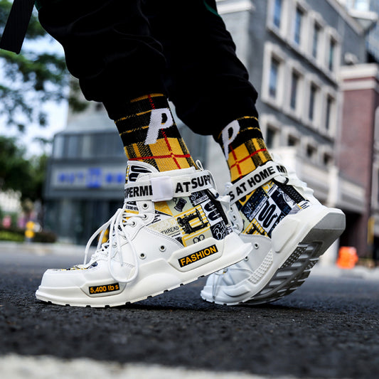 メンズシューズ 高品質スニーカー プラットフォーム 通気性 軽量