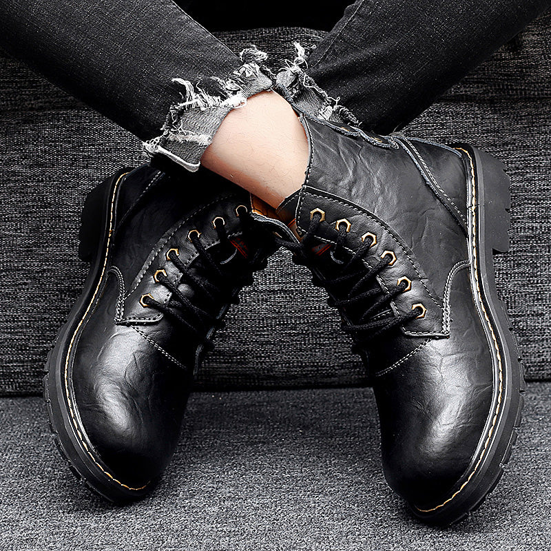 モーターサイクル本革メンズブーツ