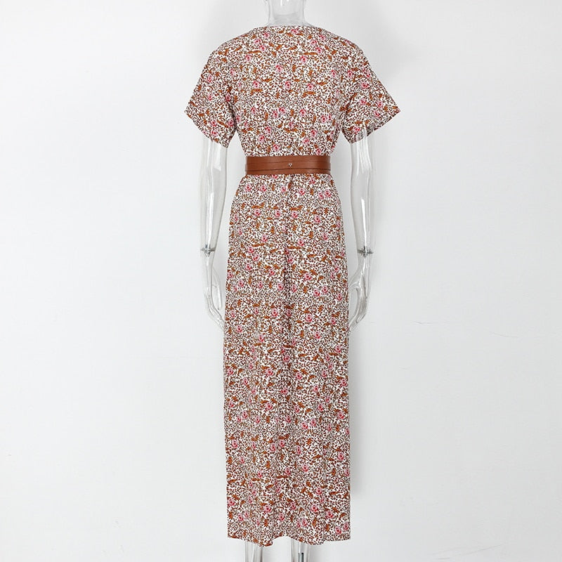 Elegant High Slit Beach Robe Dress