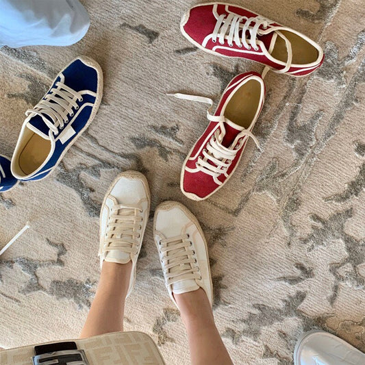 Women Straw Woven Bottom Shoes