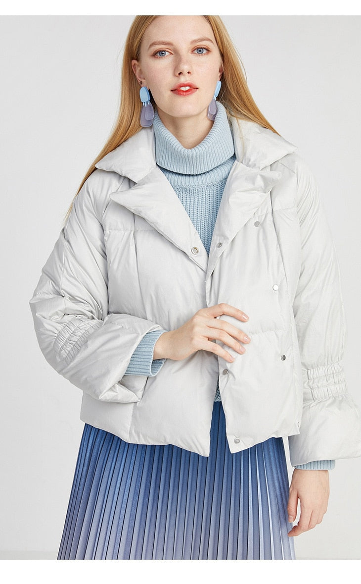 Women's Double-breasted Loose Down Outwear Jacket