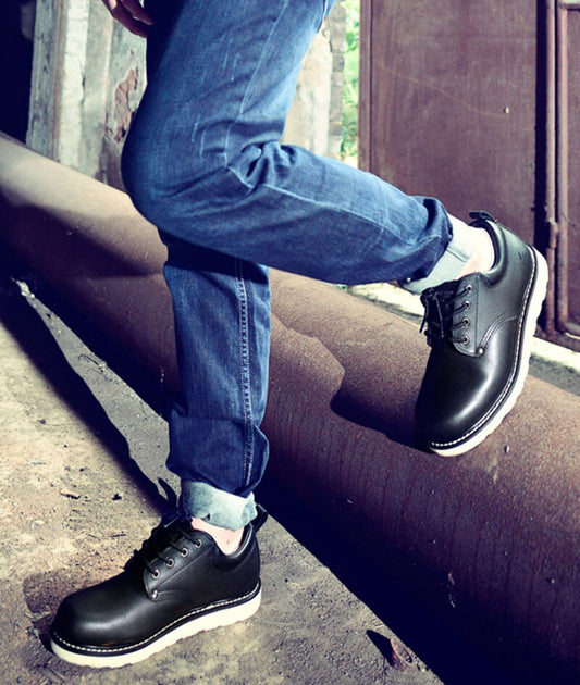 Men Italy Casual Shoes Genuine Leathe