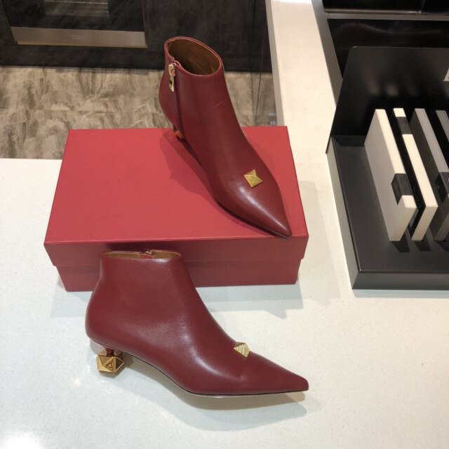 Ankle Boots Women Rivets Metal