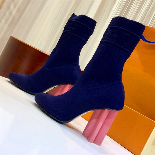 Knitted Socks Boots Strange Style