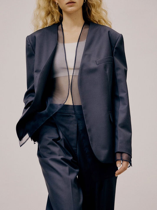 French Vintage V-Neck Suit Two-Piece