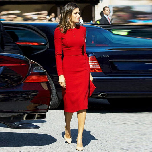 Vintage Elegant Chic Long Sleeve Dress