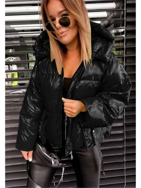 Women Cotton Padded Zip Up Jacket