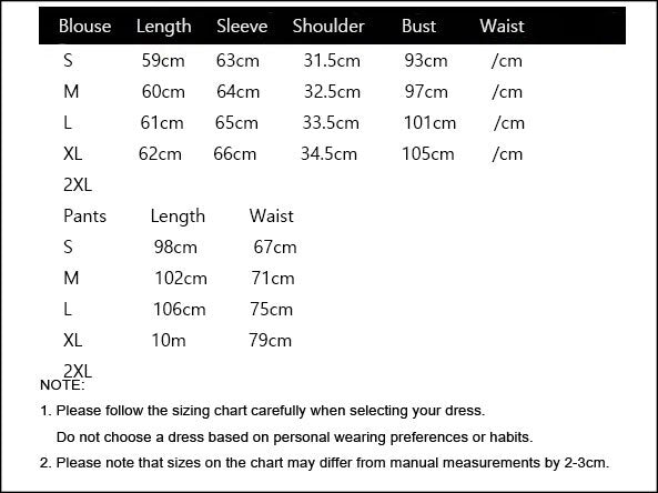 Blouse High Waist Straight Women Pants