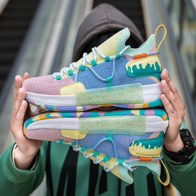 メンズ クールテック カラフル バスケットボールシューズ