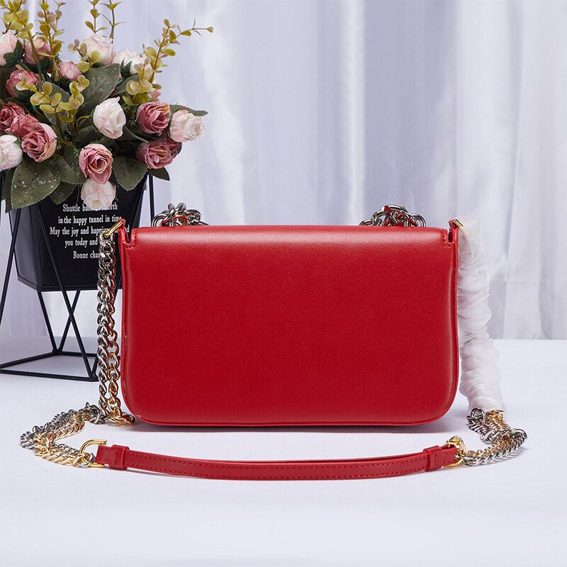 cowhide covers all kinds of chain messenger bags