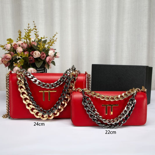 cowhide covers all kinds of chain messenger bags