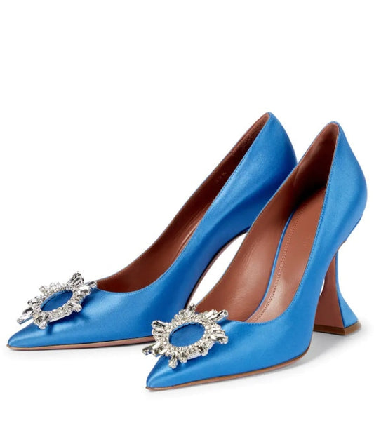 ハイヒール レディース クリスタル ダイヤモンド バックル セクシー シューズ