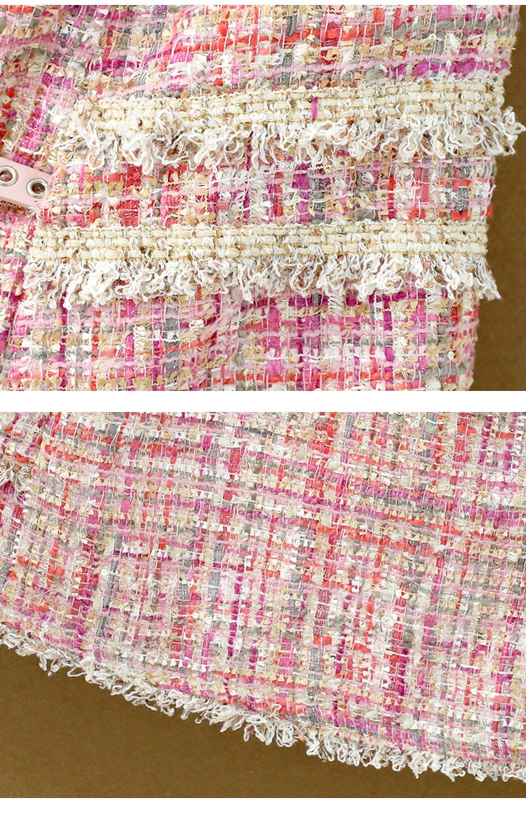 women belt slim double-breasted pink jacket