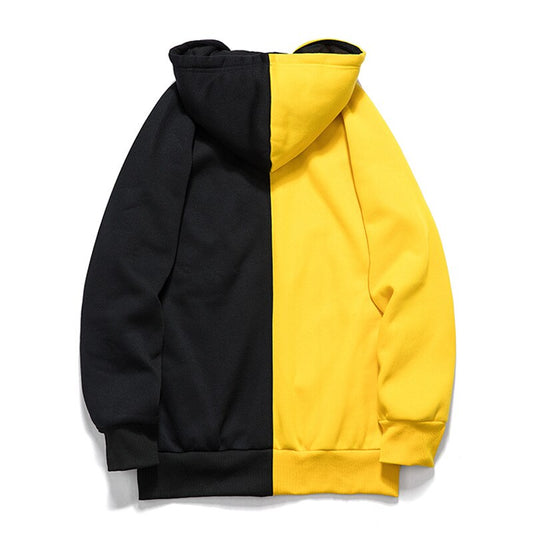 Hoodeds Streetwears Hip-Hop Patchwork