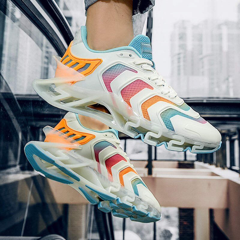 メンズ コンフォートスニーカー 通気性のあるシューズ