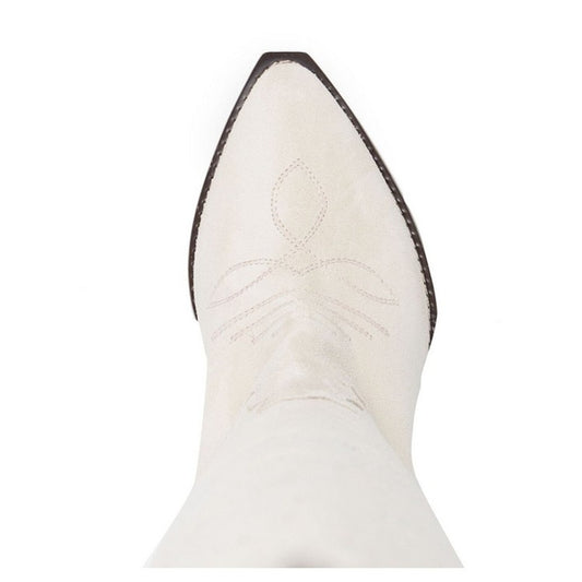 Women high knee boots Cowhide Embroidered long boots women Pointed Tapered Low-heel Shoe Color-blocked Cowboy botines mujer 2021