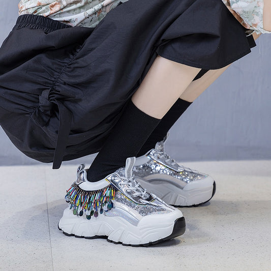 本革レディーススニーカー