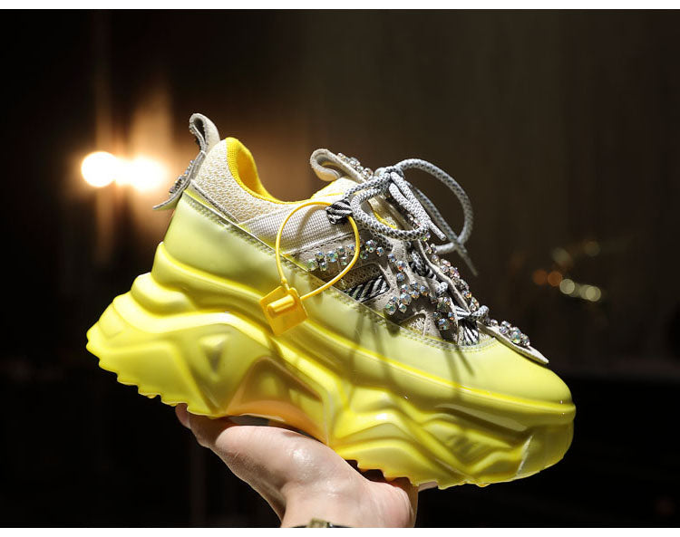 Women's Casual Shiny Platform Shoes