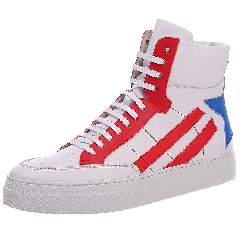 メンズ 厚底 身長アップ レースアップ 牛革 アクティブシューズ