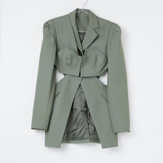 Sexy Hollow out Women Patchwork Blazers Tops