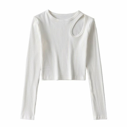 Hollow Knitted T Shirts Tops Women