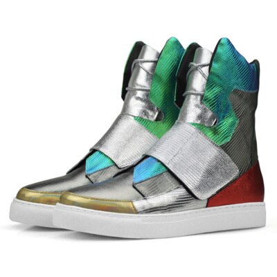 Men Shoes High-TOP Ankle Boots Mixed Colors Shoes