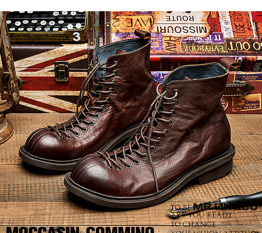 ヴィンテージ モーターサイクル レザーブーツ メンズ