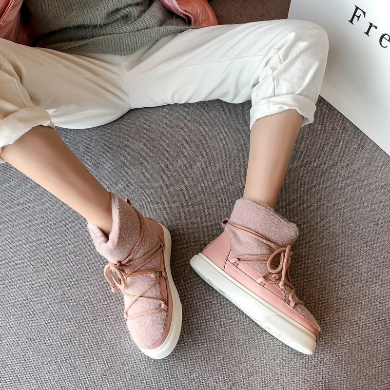 ラウンドトゥ スリッポン クロスタイ ファッション ブーティ レディース ボート