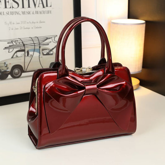 Large Capacity Patent Leather Women Handbags