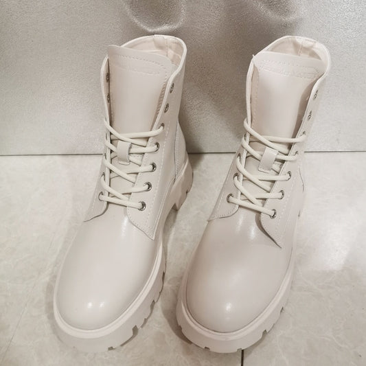 Round Toe Lace Up Ladies Boots