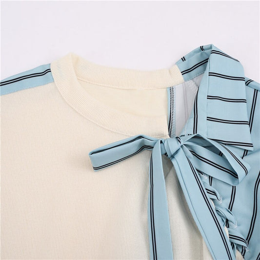 スプライシングイレギュラールーズスウェットシャツレディース