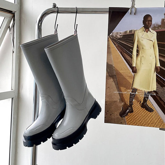 Chunky Heels Platform Boots Women's Boots