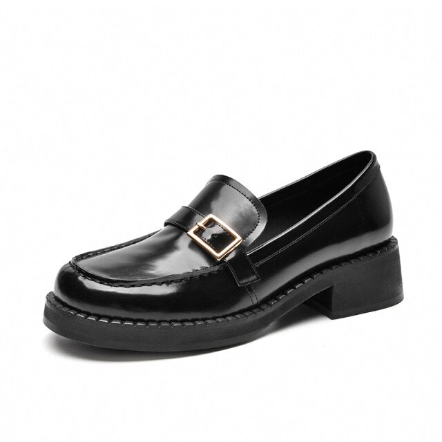 Women Block Heel Casual Flats Handmade