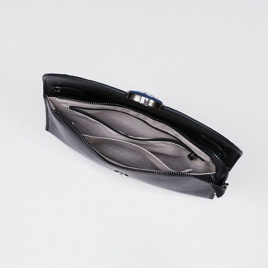 女性用ソリッドカウレザーチェーンフラップハンドバッグ