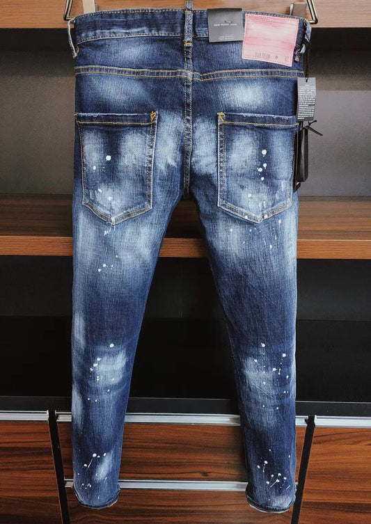 ファッショントレンドペイントスポットメンズジーンズ