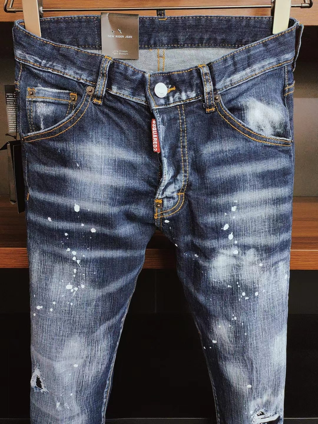 Fashion Trend Paint Spots Men's Jeans
