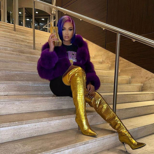 Sexy Women Tight High Boot Dress Shoes