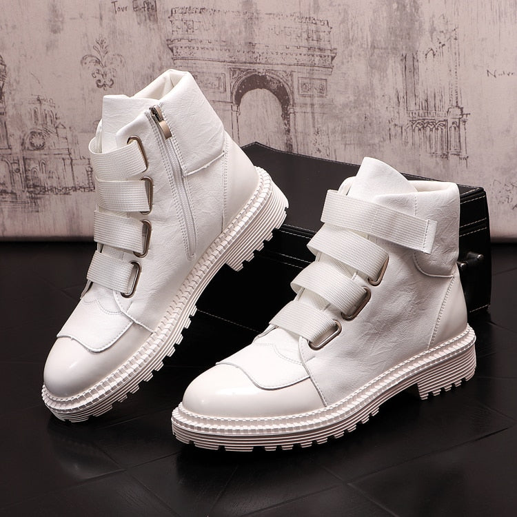 メンズ高級ファッション暖かいファースノーブーツ