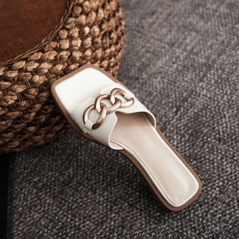 Women Fashion Real Leather Slippers