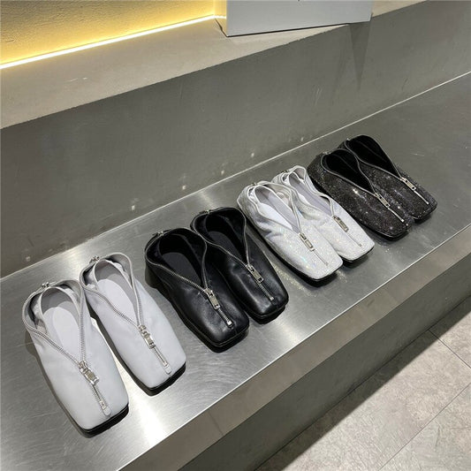 直角ペンケース装飾レディースフラットソール