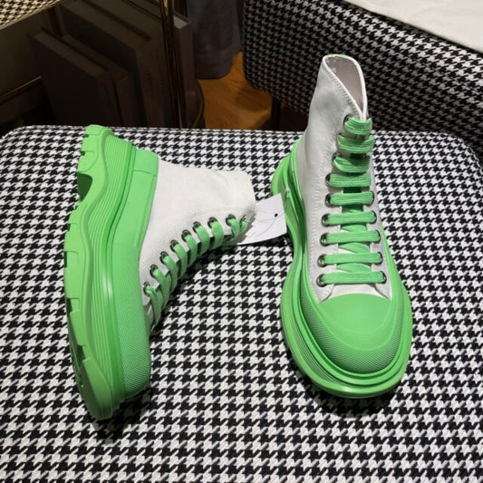 厚底ハイトップキャンバスシューズ メンズとレディース