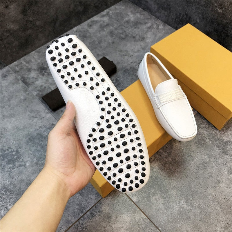 メンズシューズ レザー 英国風ローファー ソフトソール